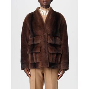 Ermanno Firenze Fur Coat Woman Brown